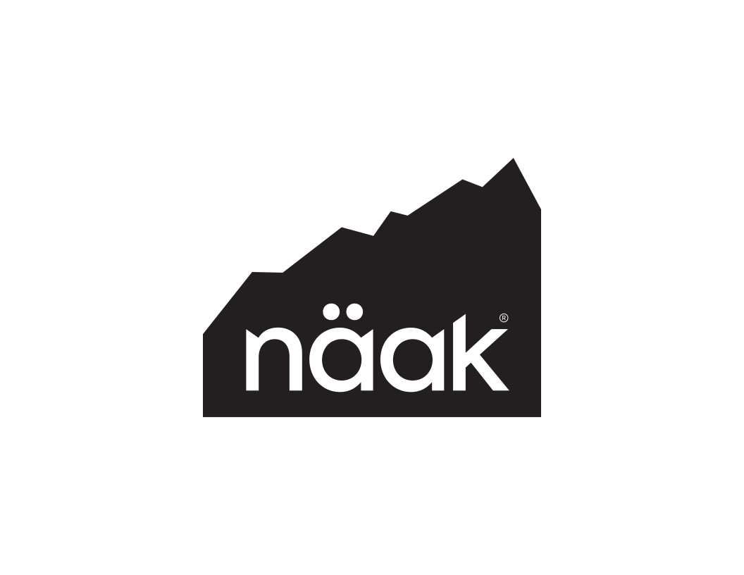 Näak Logo – Black mountain white background